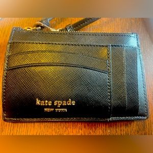 Kate Spade Black Leather credit card holder, wallet